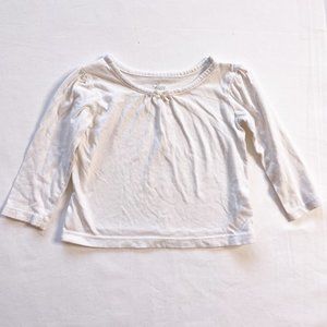 Childrens Place White Long Sleeve Shirt size 12-18 Months